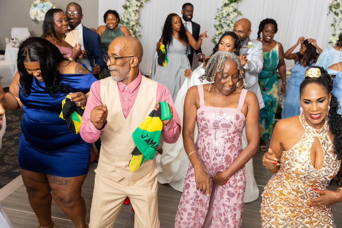 The Jamaican flags were out in full swing as the mostly Jamaican guests took to the dance floor.