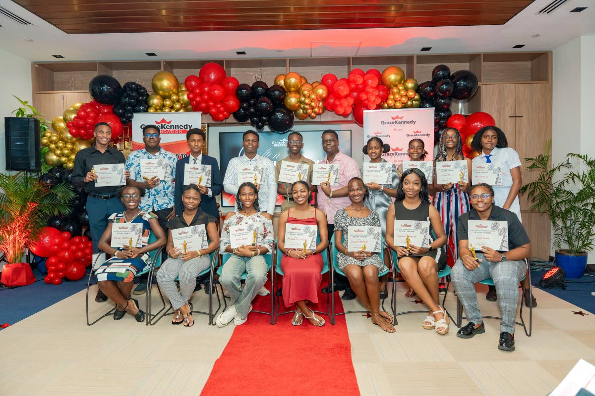 The 2025 Carlton Alexander Memorial Bursary recipients – 23 secondary and tertiary students, recognised for their academic achievement at the Carlton Alexander Memorial Bursary Awards Ceremony held on August 29.