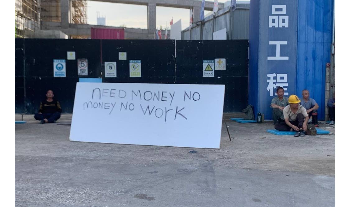 Chinese workers protest at MoBay’s new Western Child and Adolescent Hospital.