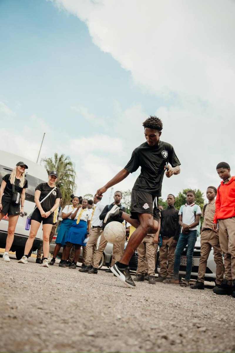 
National Football Freestyle Champion John Manradge.