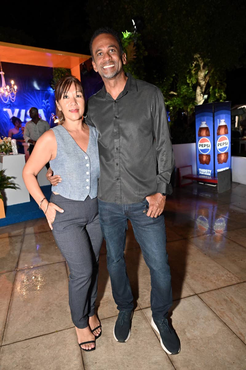 Dr Carey Wallace, executive director, Tourism Enhancement Fund, and wife Vivene Levison, managing director, Great Huts, enjoying a Friday night out.