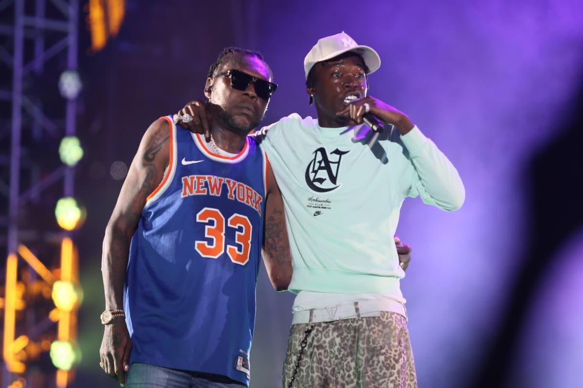 Vybz Kartel and Skillibeng at Freedom Street held Tuesday, December 31, 2024 at the National Stadium in Kingston.