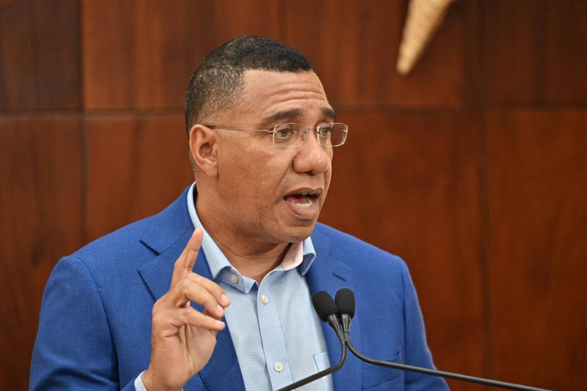 Prime Minister Dr Andrew Holness. - File photo.