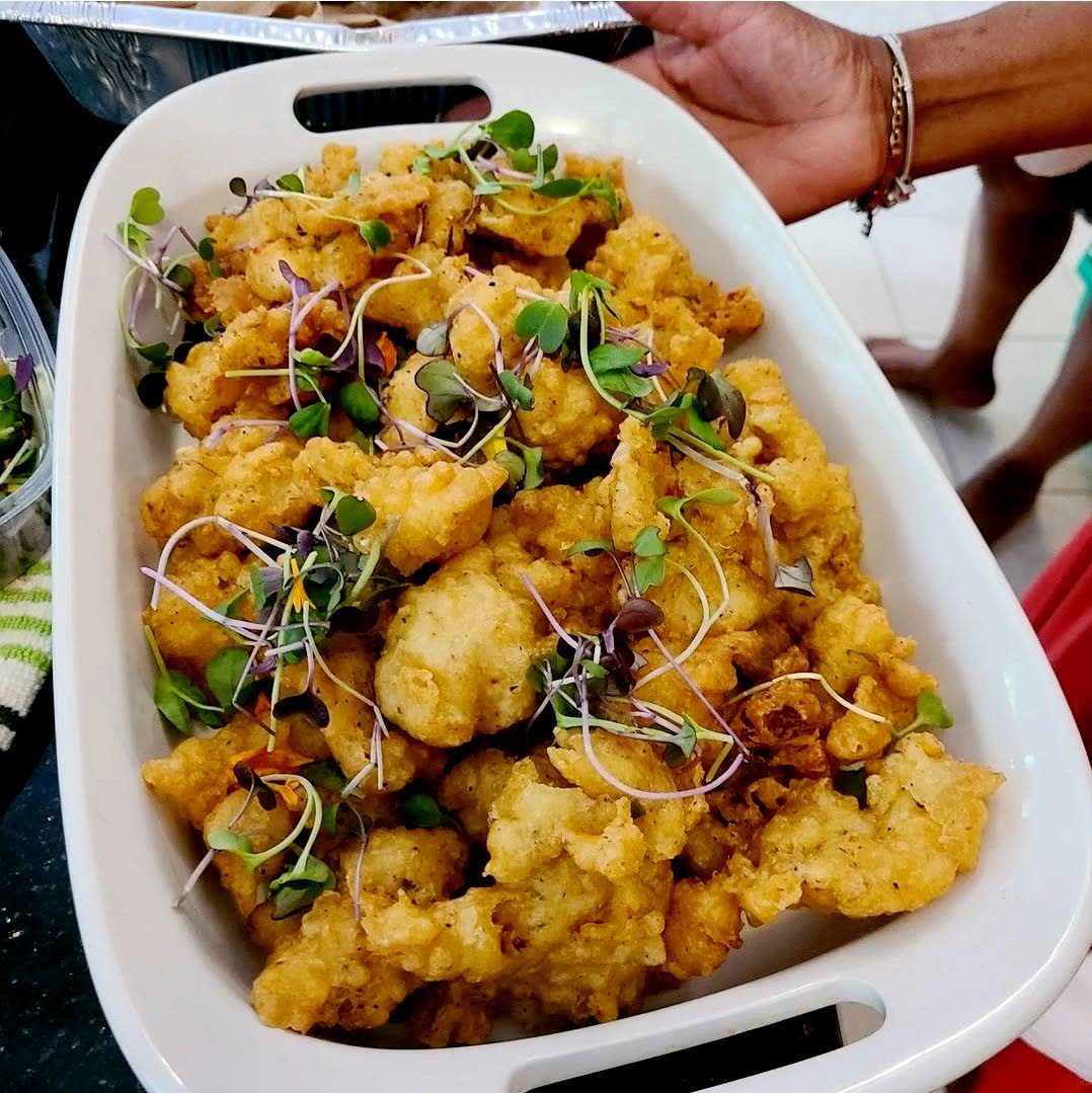 Here’s a closer look at the sweet corn fritters.