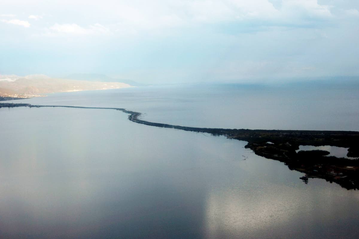 This aerial photo shows the Palisadoes strip