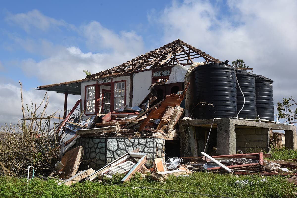 One of the many houses that was damaged by Hurricane Melissa.