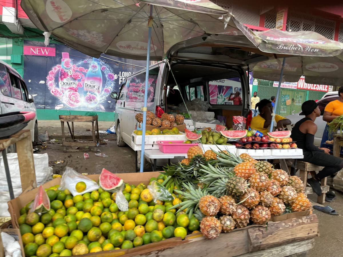 Farm produce in abundance at the Charles Gordon Market.
