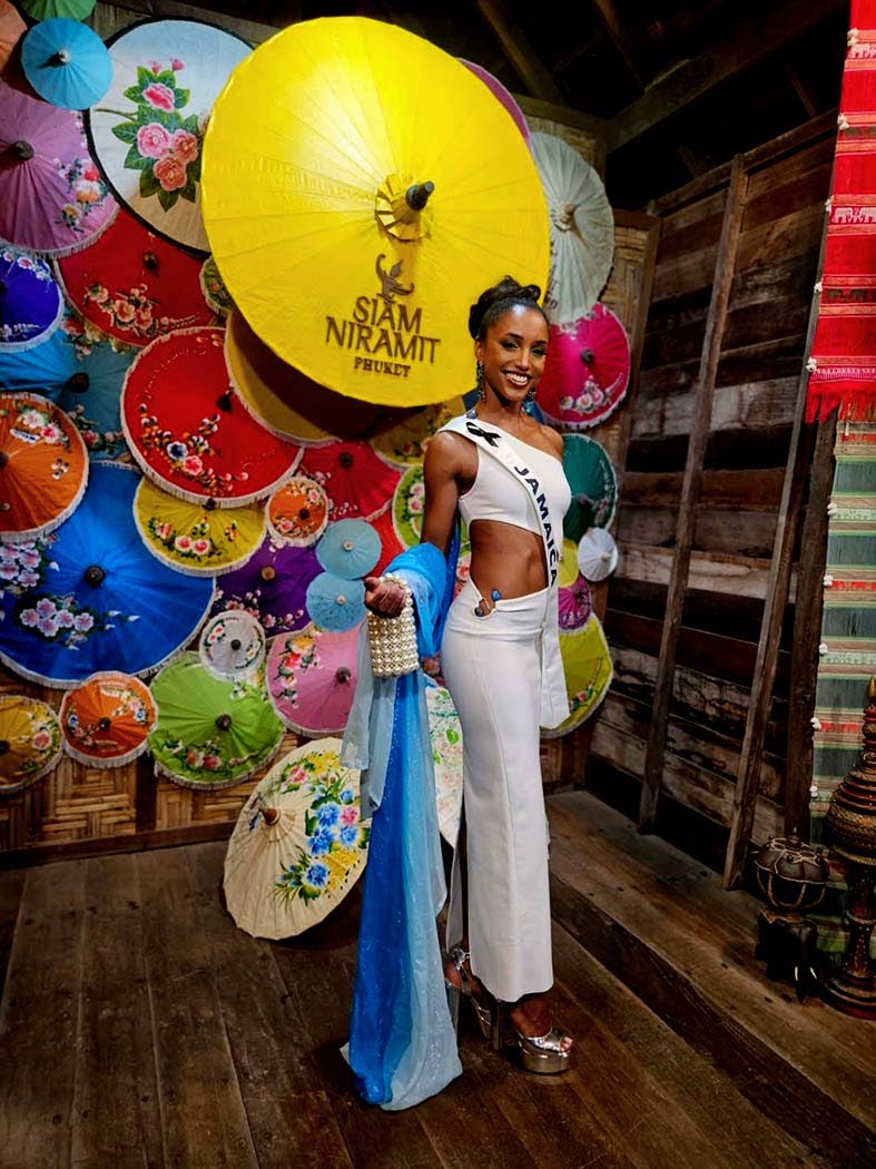 At Siam Niramit Phuket, Henry experienced a beautiful showcase of Thai heritage and artistry, from graceful traditional dances to captivating storytelling that brought centuries of culture to life, all dolled up in Dermoth Williams Couture.