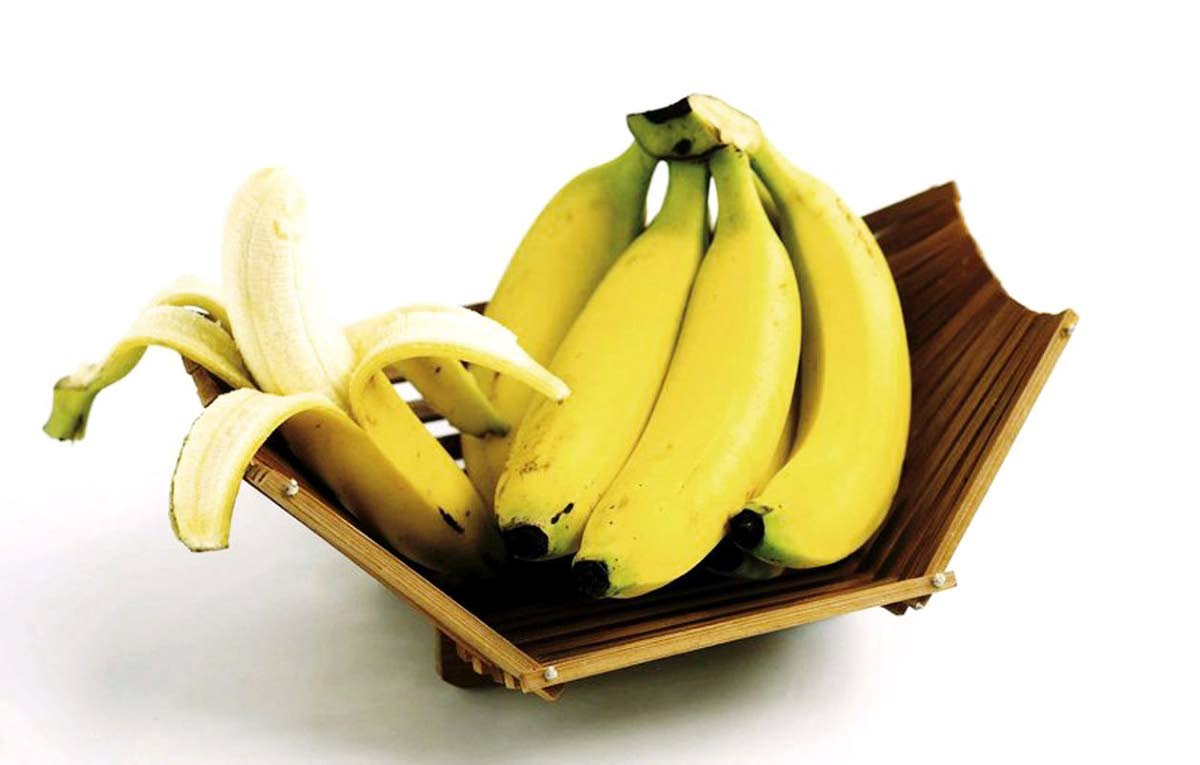 Bananas are a good source of fibre. 