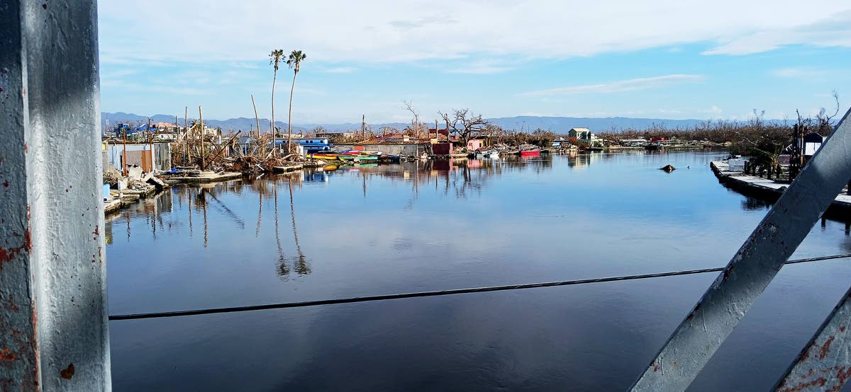 Black River waterfront, damaged by Hurricane Melissa on October 28.