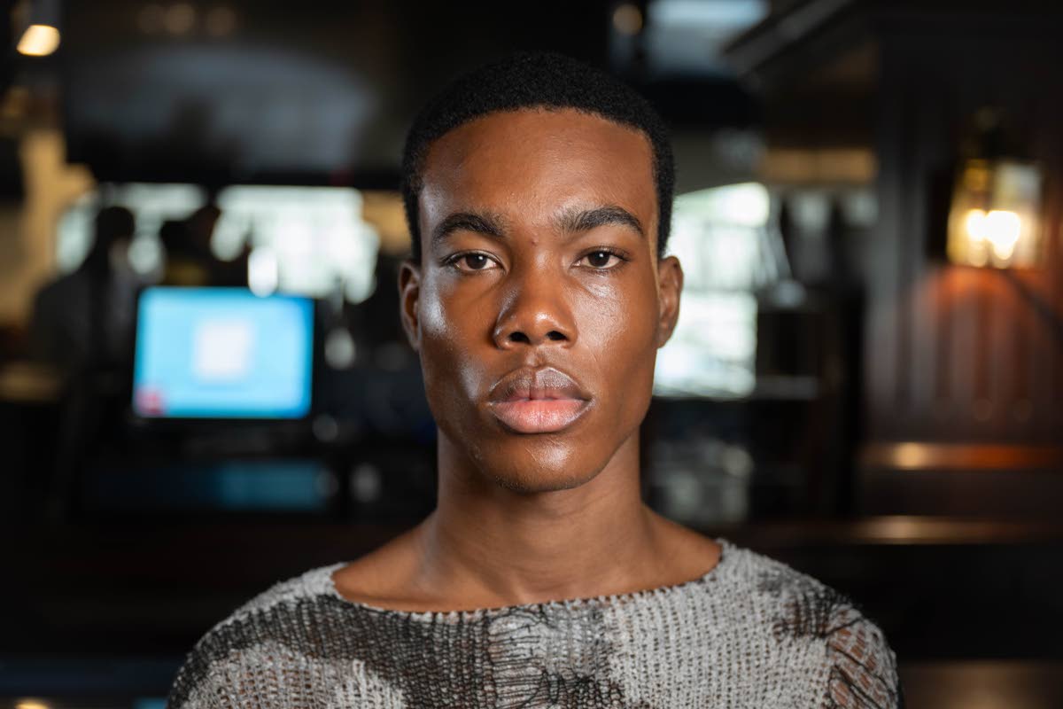 Jaheil Thompson’s skin is aglow after the application of Apostle’s Mandeville tinted moisturiser – Shade Number 5.