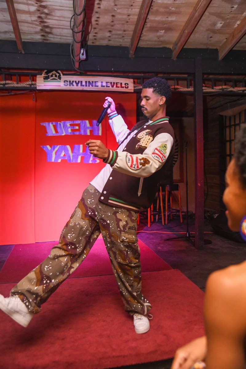 Zac Jones shows off some footwork on stage.