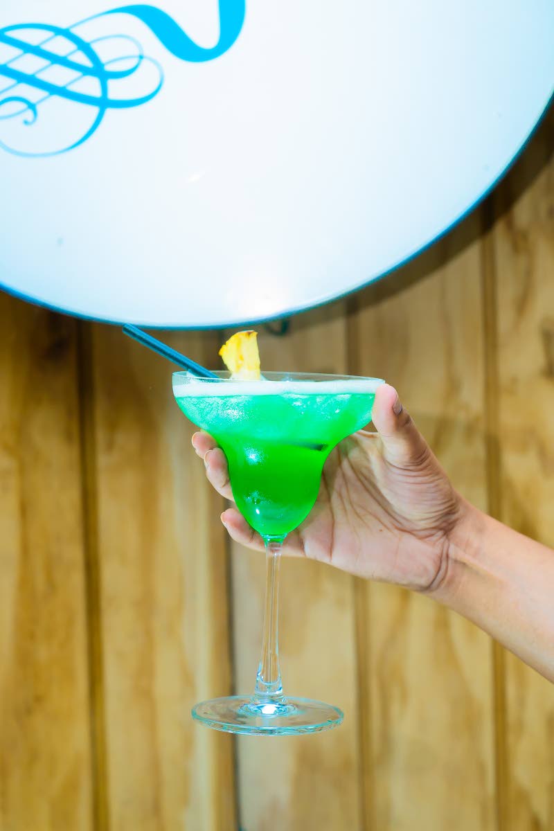 The blue capri crush delivered a refreshing burst of citrus and island sweetness, its vibrant hue making it one of the night’s most eye-catching sips.