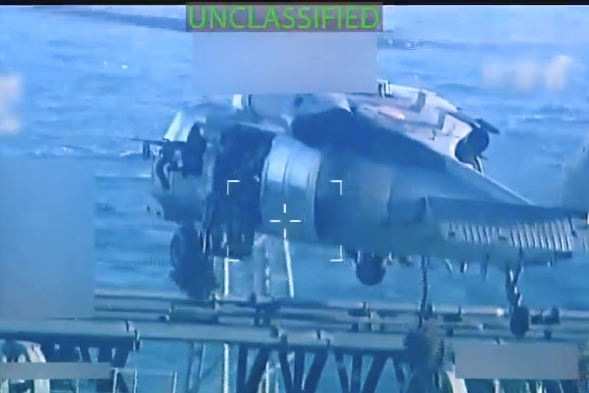 This image from video posted on Attorney General Pam Bondi’s X account, and partially redacted by the source, shows an oil tanker being seized by US forces off the coast of Venezuela.