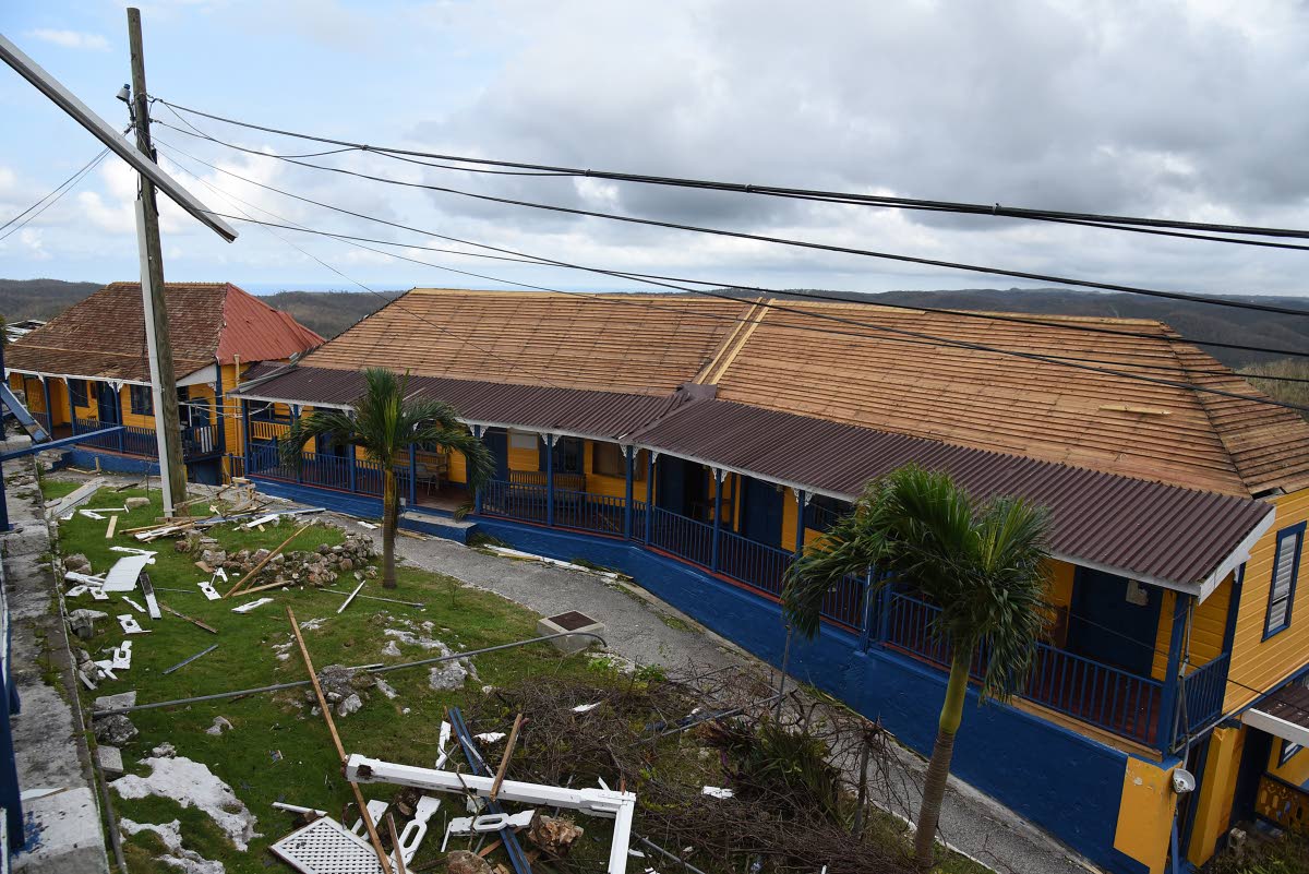 Roofs on several classrooms, the auditorium and administrative buildings at Westwood High School in Stewart Town, Trelawny, were severely damaged during the passage of Hurricane Melissa.
