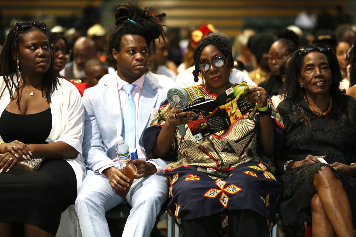  A few of Jimmy Cliff’s children (from left) Kadijah Bashir, Romeo Cliff and Odessa Chambers and her mother, Bluette Abrahams.
