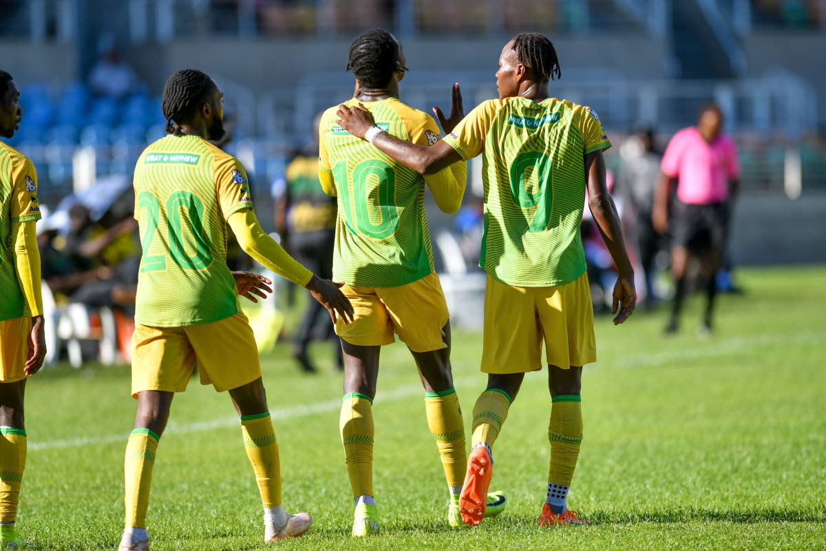 
Treasure Beach players, pictured here, get back into the thick of things after recovering enough to rejoin the Jamaica Premier League picture.
