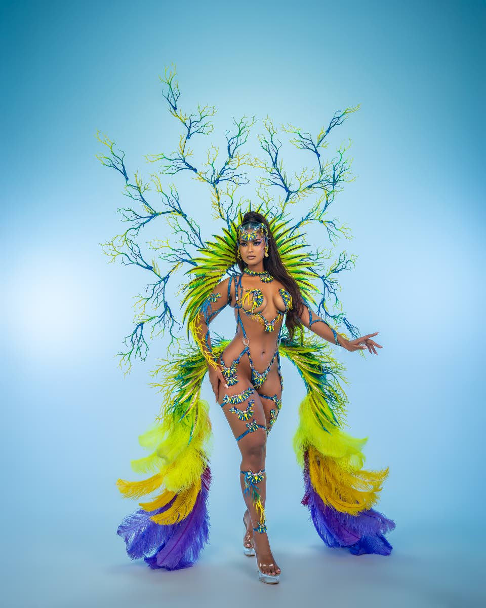 Volt, designed by Kriston Milano from Gen XS Carnival Jamaica’s 2026 Carnival collection, draws inspiration from elemental energy and natural power. 