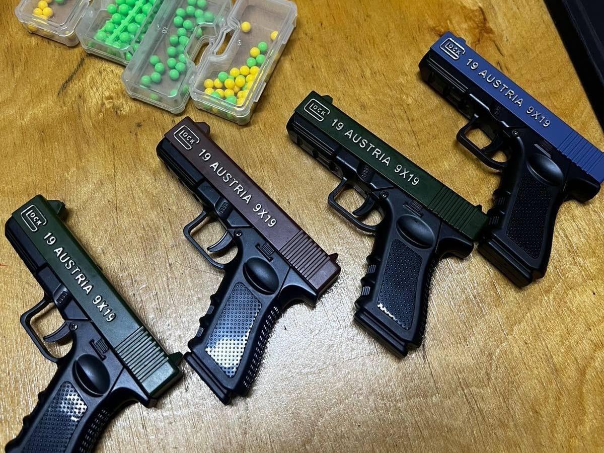 This file photo shows toy guns seized at a Kingston Corporate Area primary school.