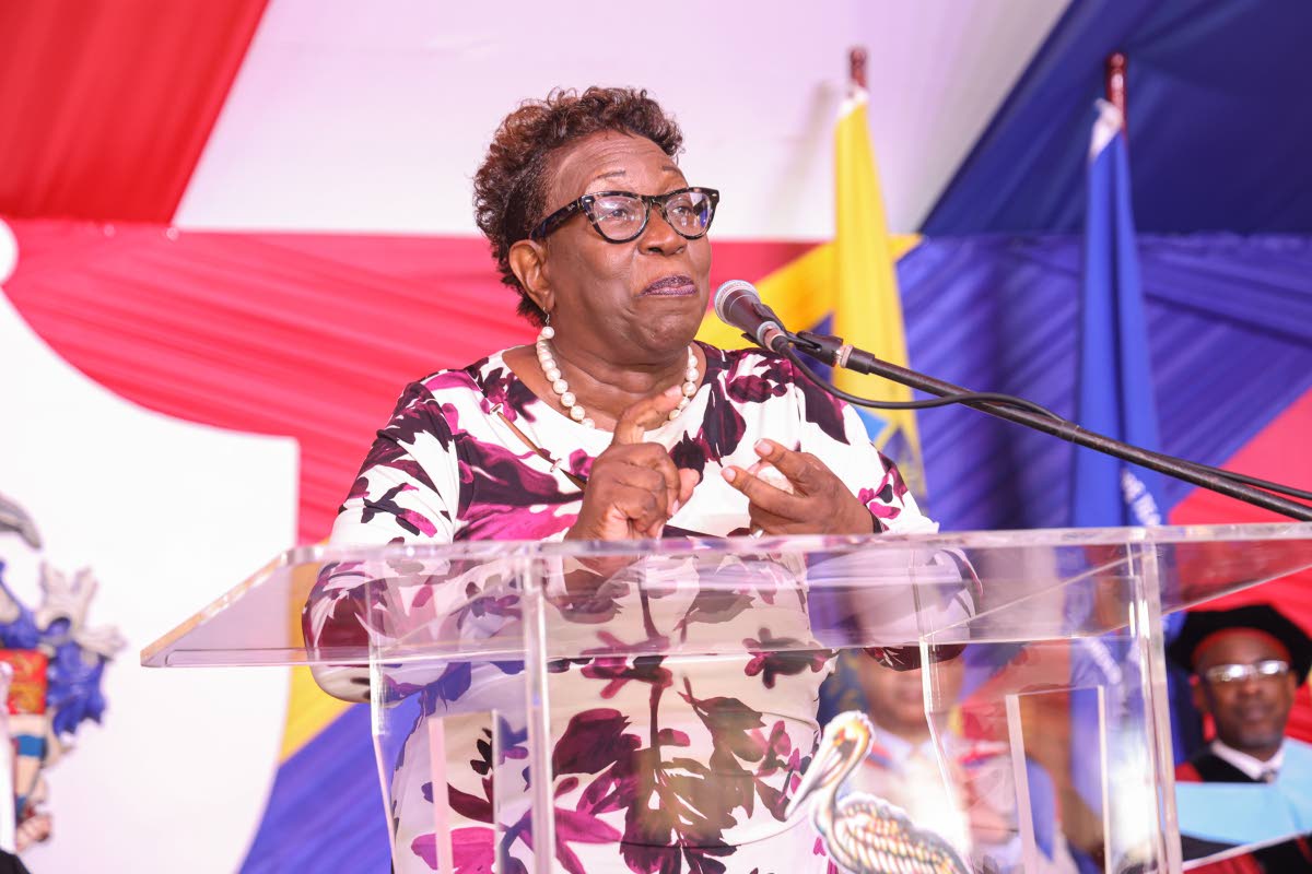 Paula Llewellyn, former director of public prosecutions, delivers the keynote address to the new teachers. 