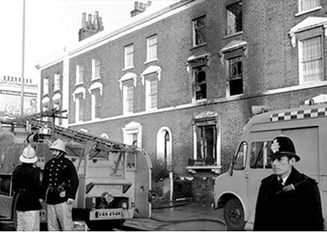 The house at 439 New Cross Road, south London in which 13 black people died in a fire on January 18, 1981. 