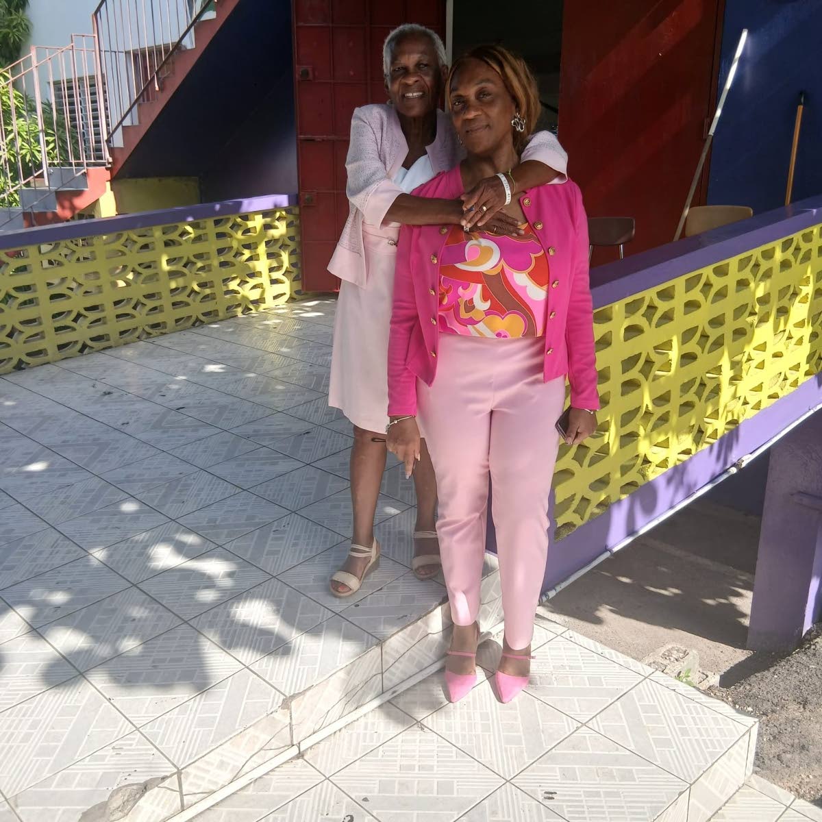Dr Heather Piccott-Bryan (right), current principal and a past student of the Hemmingay Preparatory and Kindergarten School in Paradise, Norwood, St James, with her mother, Pansey Piccott, the school’s founder.