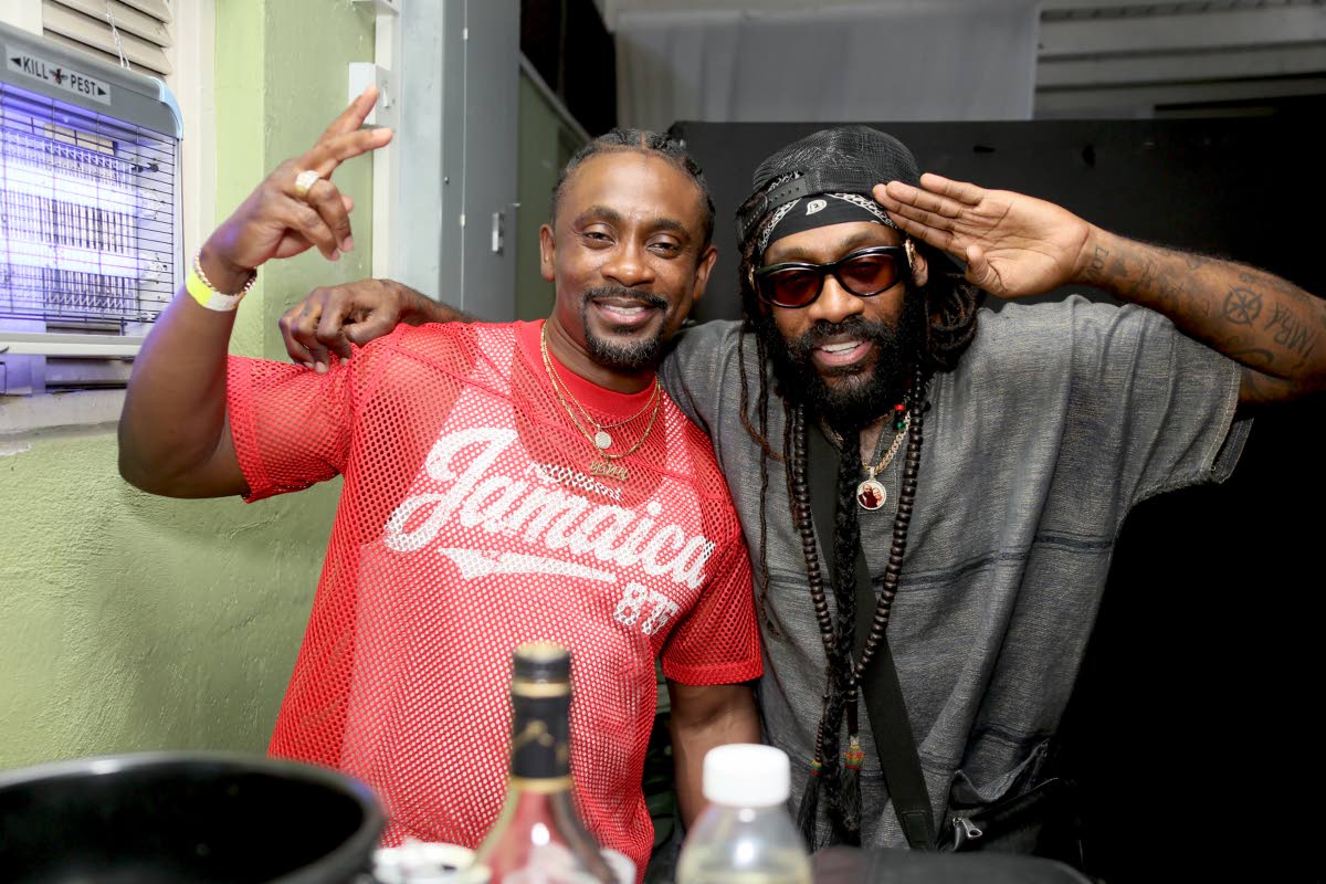Live on location to support the cause are reggae artistes Christopher Martin (left) and Tarrus Riley.