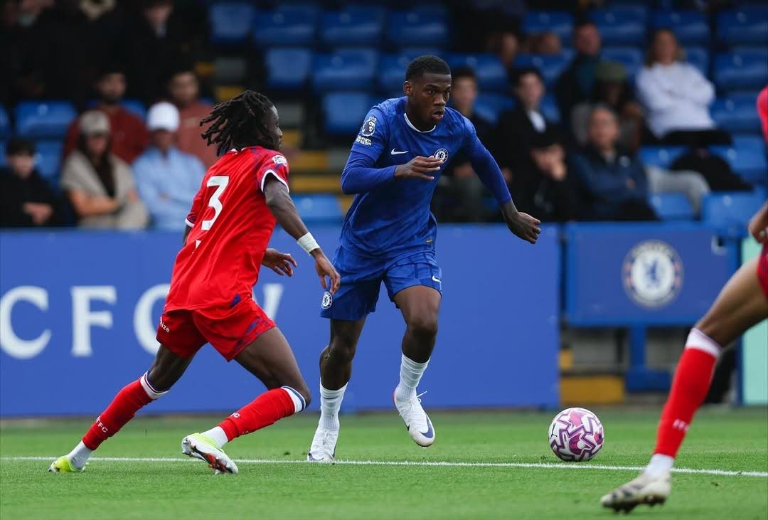 Dujuan ‘Whisper’ Richards in action for Chelsea’s Under-21s.