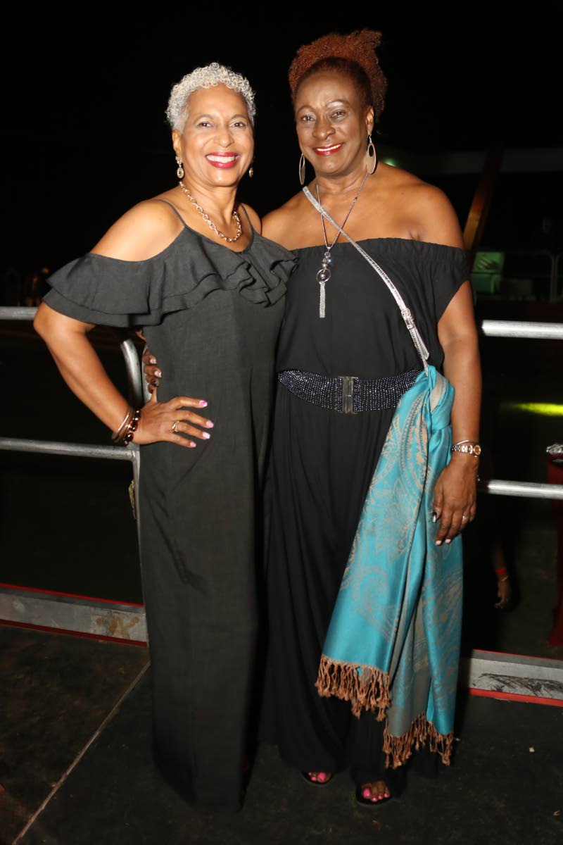 Gloria Saunders (left) and Clara Brown brought double the fun in coordinated black.