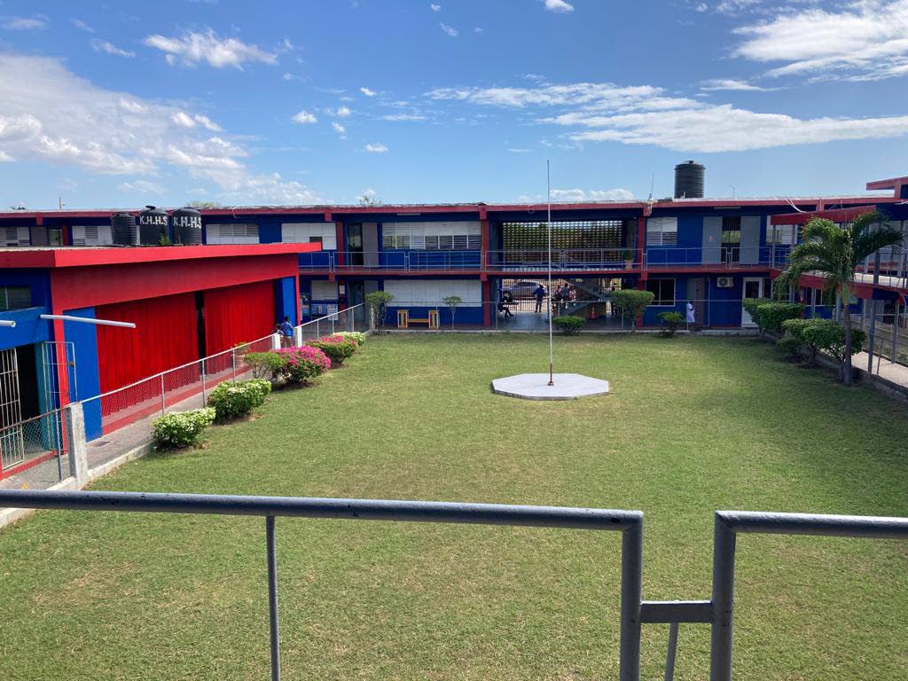 Inside Kemps Hill High School. 