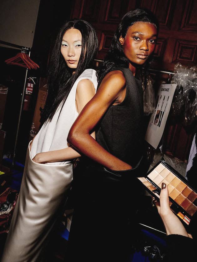 Lensed behind-the-scenes at Marc Jacobs’ Fall 2026 show at the Park Avenue Armory last Monday, The Rock’s Naki Depass (right) shared a frame with Chinese model peer Ruyu Chen. 