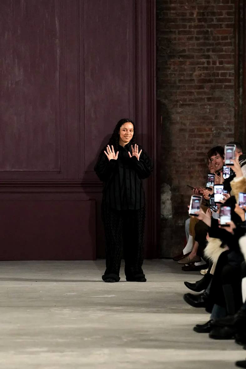 Diotima founder and creative director Rachel Scott makes her curtain call after unveiling her Fall 2026 ready-to-wear collection.
