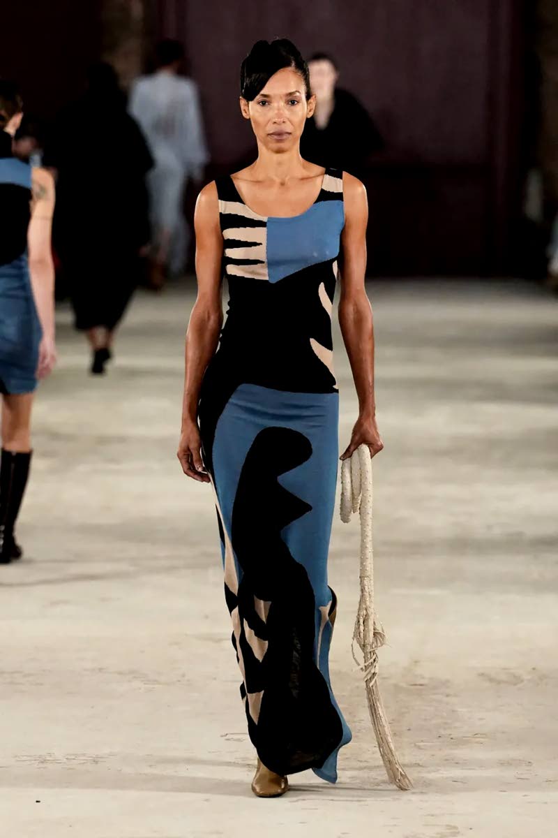 Romae Gordon walks the runway in Diotima’s 34-look Fall 2026 collection.