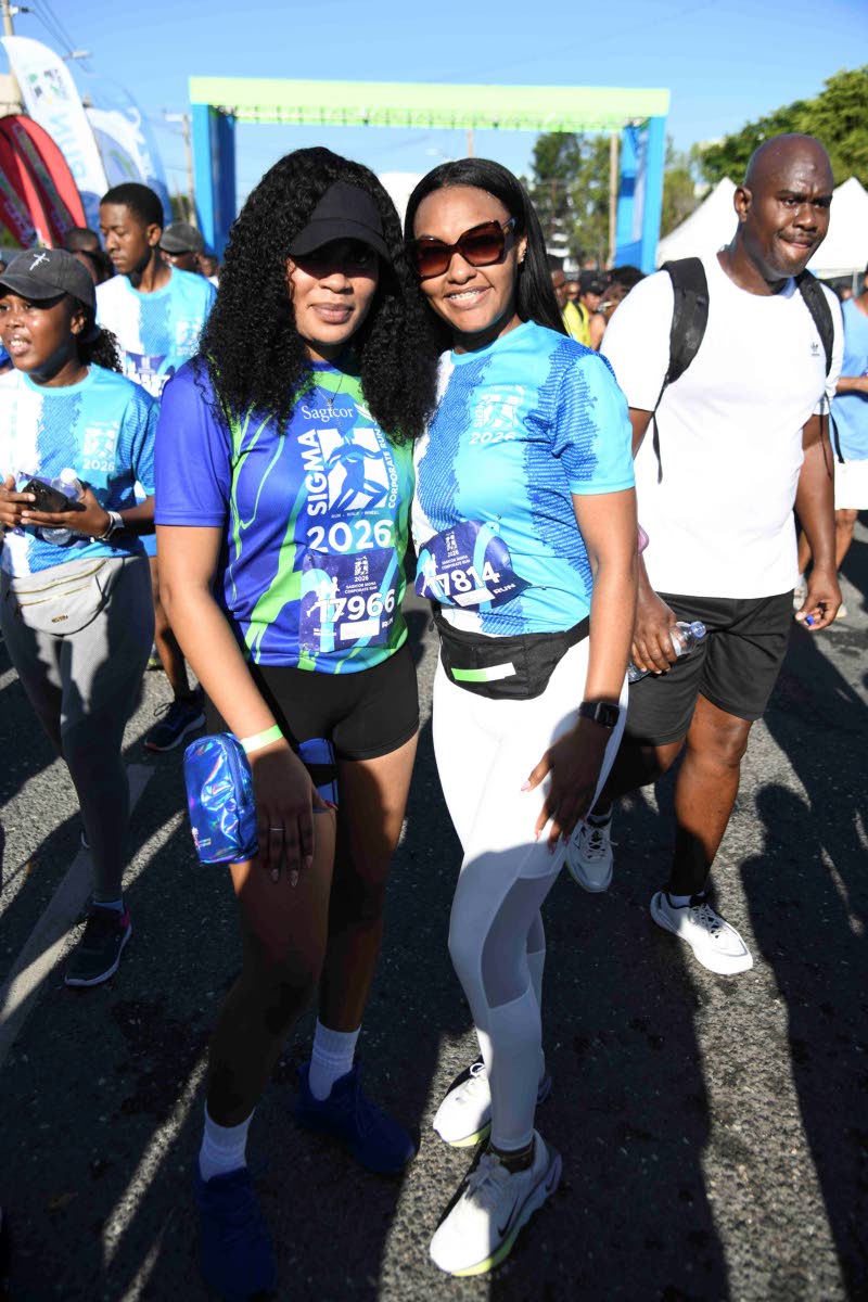 Gal pals Shantell Dixon (left) and Toni Campbell say it’s the cause that keeps them coming back to the corporate run.