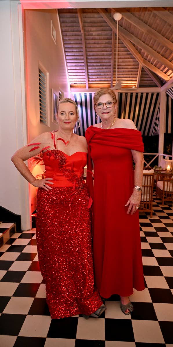 The happiness was evident on Hanover Charities’ chair, Katrin Casserly, wearing a red Uzuri International gown as she posed with vice chair Jennifer Flanagan. 