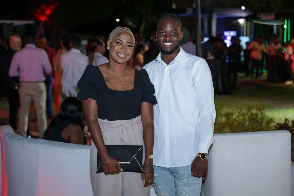 Ava-Gay Lewis and Shaheim Edmondson are all smiles.