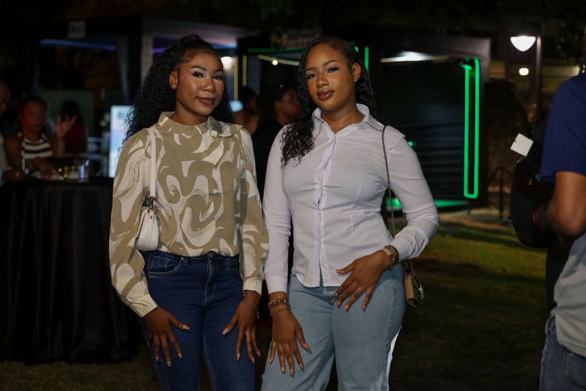 Omelia Hyde (left), owner of Myra’s Wholesale, and Samoya Whyte, sales representative at Digicel Jamaica, enjoy a girls’ night out.
