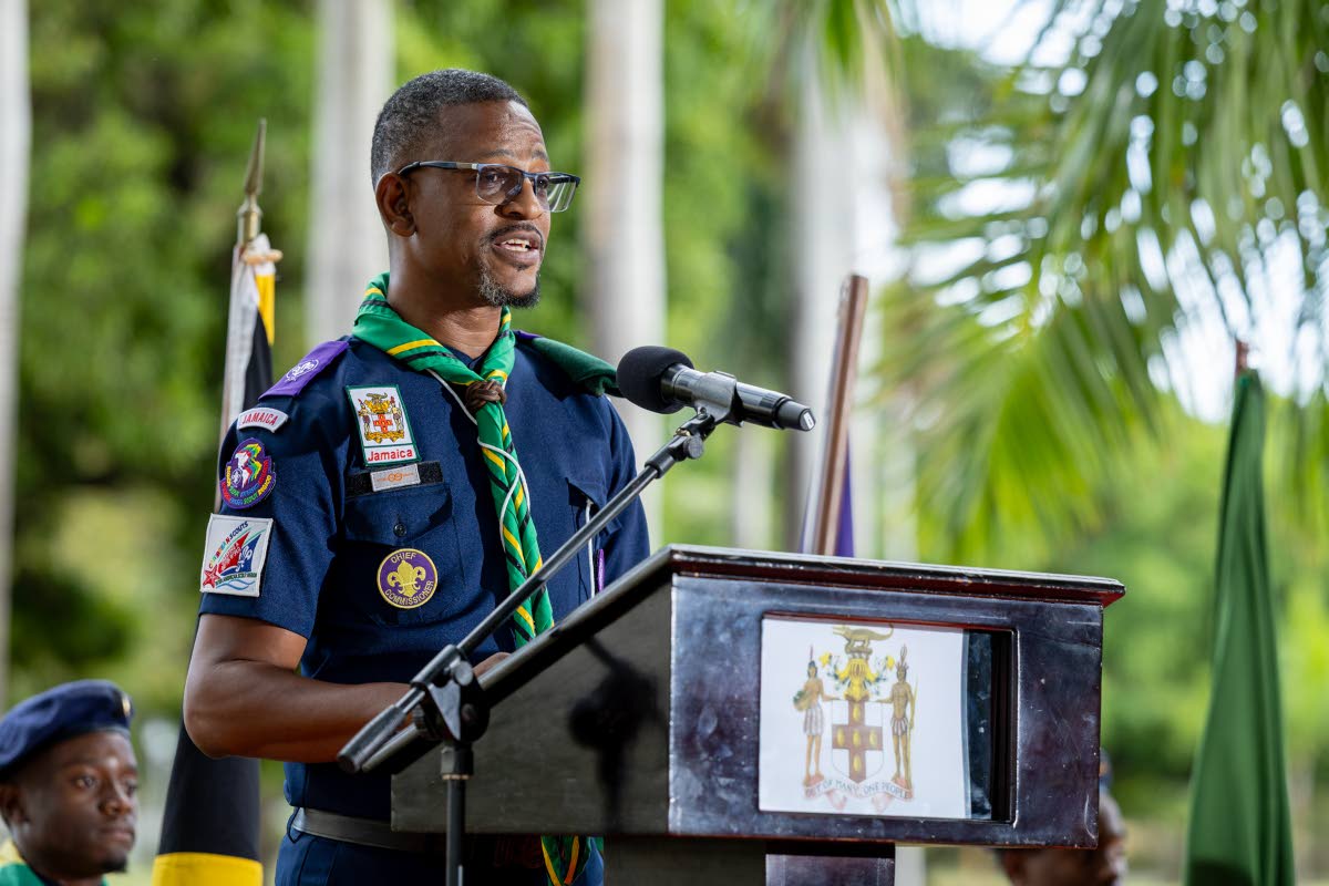 Kevin Richards, speaking following his installation as chief commissioner of the Scout Association of Jamaica. 