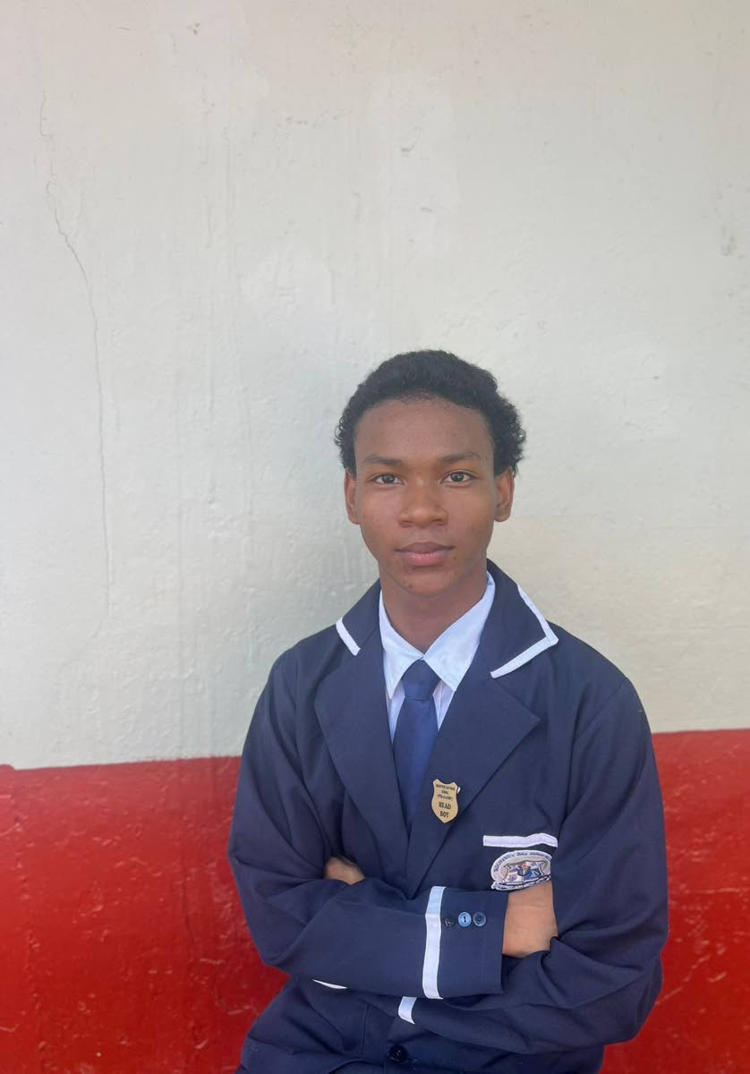 Ghajin Webb, head boy at Discovery Bay High School.