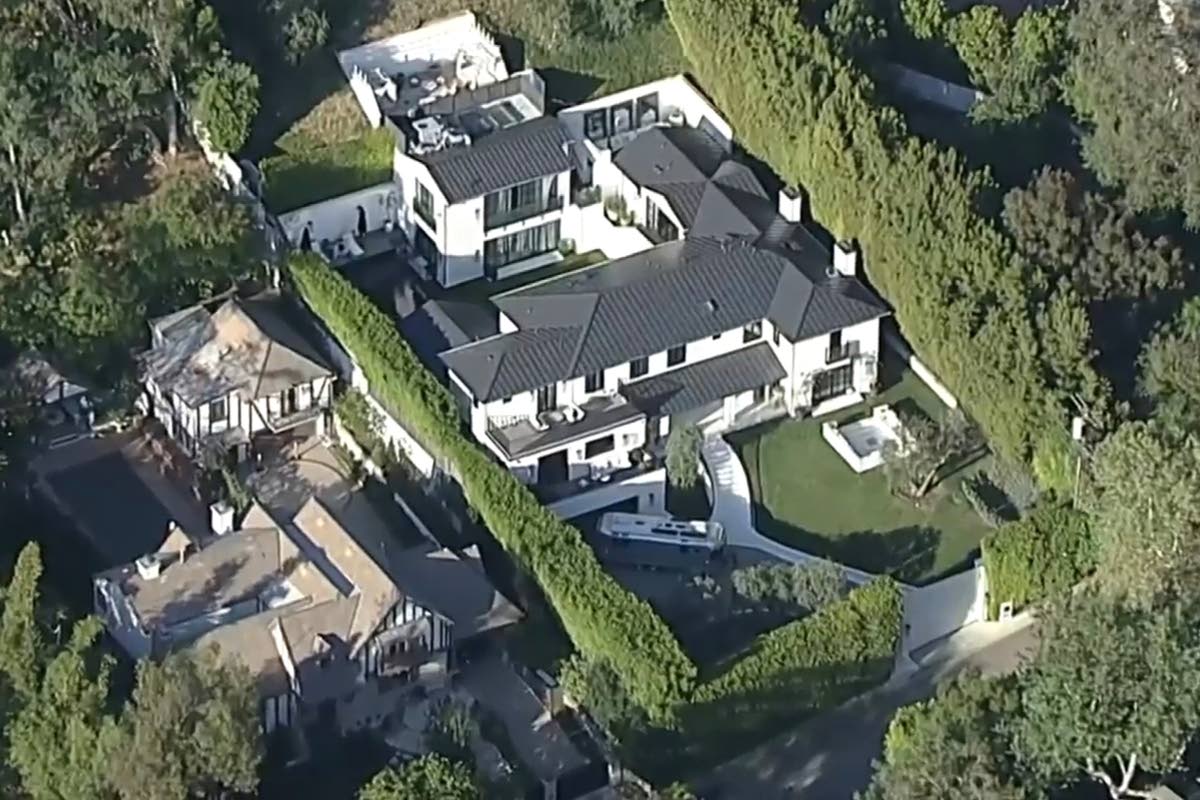  An aerial shot of singer Rihanna’s home in Los Angeles. 