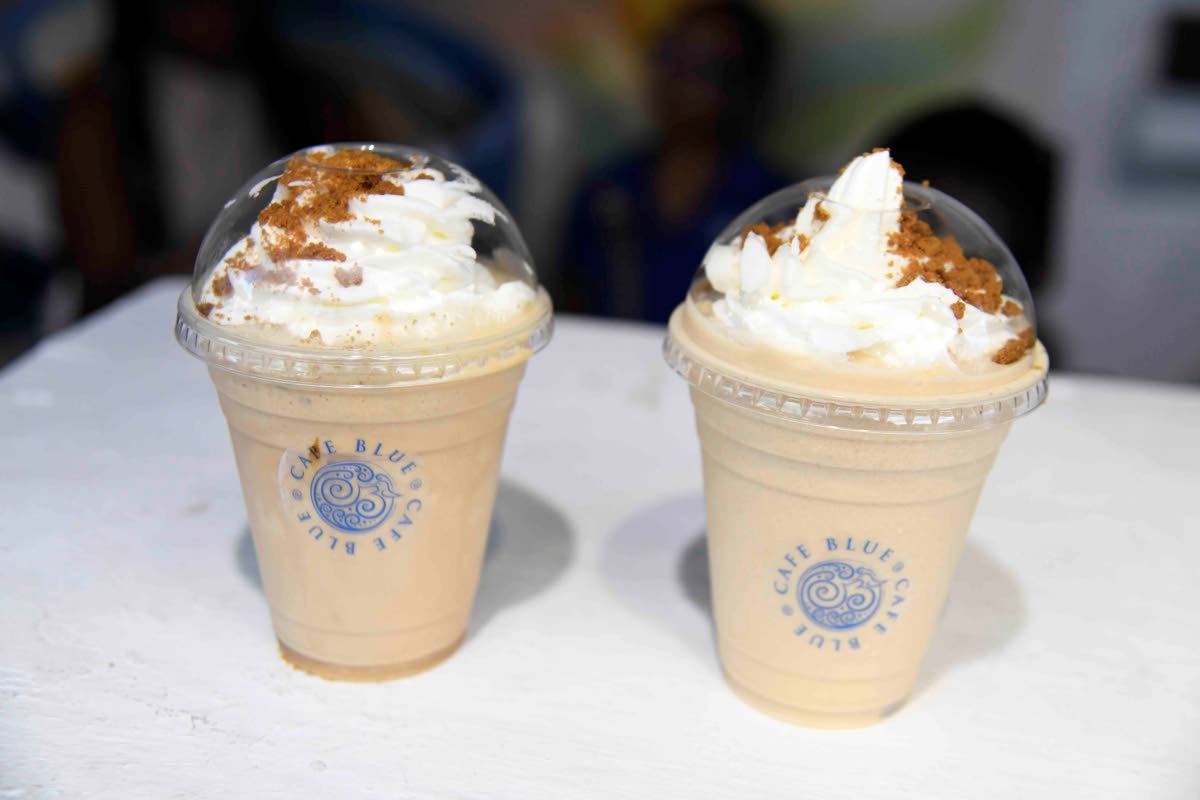 Café Blue’s Biscoff crumble frappe.