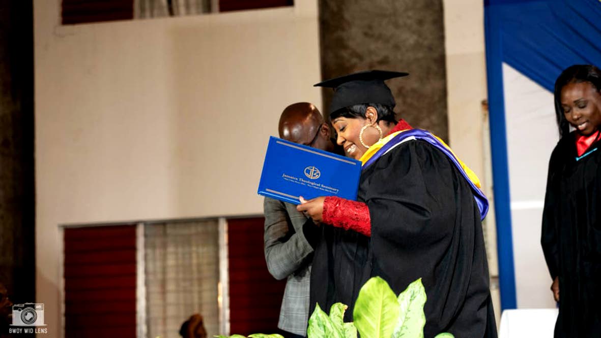Detective Inspector Pilmar Powell, after receiving her master’s in forensic psychology.