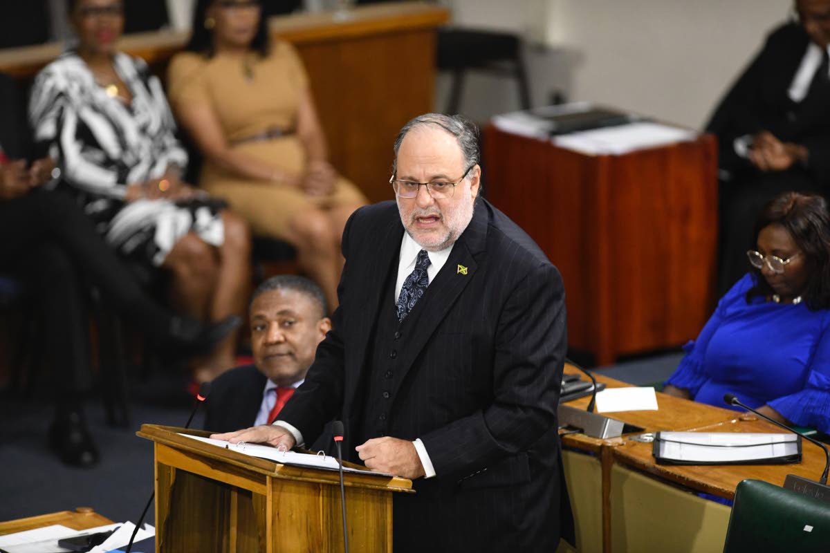 Opposition Leader Mark Golding making his contribution to the Budget Debate in the House of Representatives on March 17, 2026. 