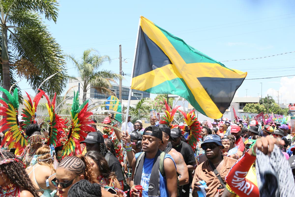 Revellers at the Carnival Road March in 2025. 