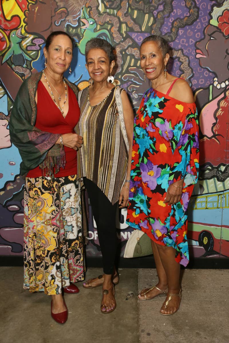 University Dance Society alumnae (from left) Dr Suzanne Minott-Arscott, Sandra Cooper and Dr Judy Tapper turned out in fine style.