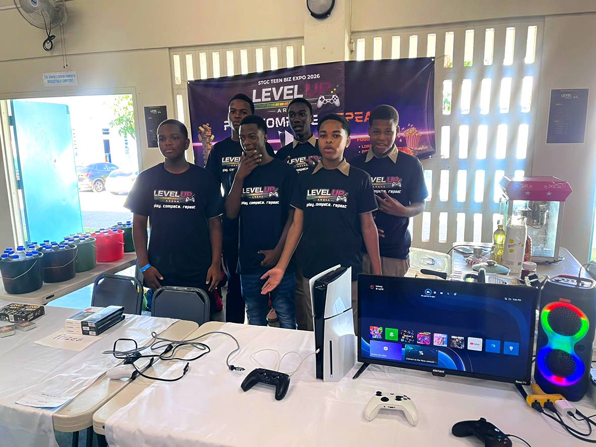 This group showcases their gaming business, at the STGC Teen Biz Expo 2026.