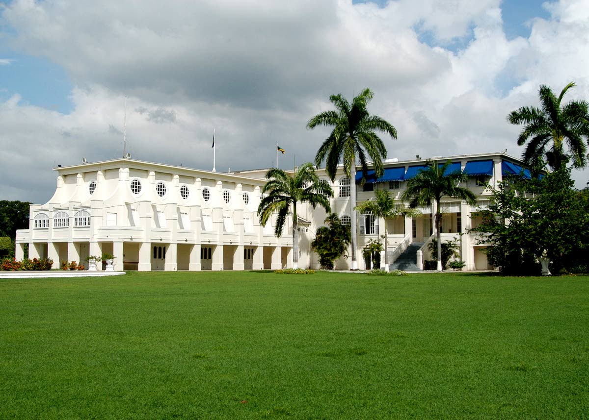 King’s House, the official residence of the Governor General, located on Hope Road, St. Andrew.