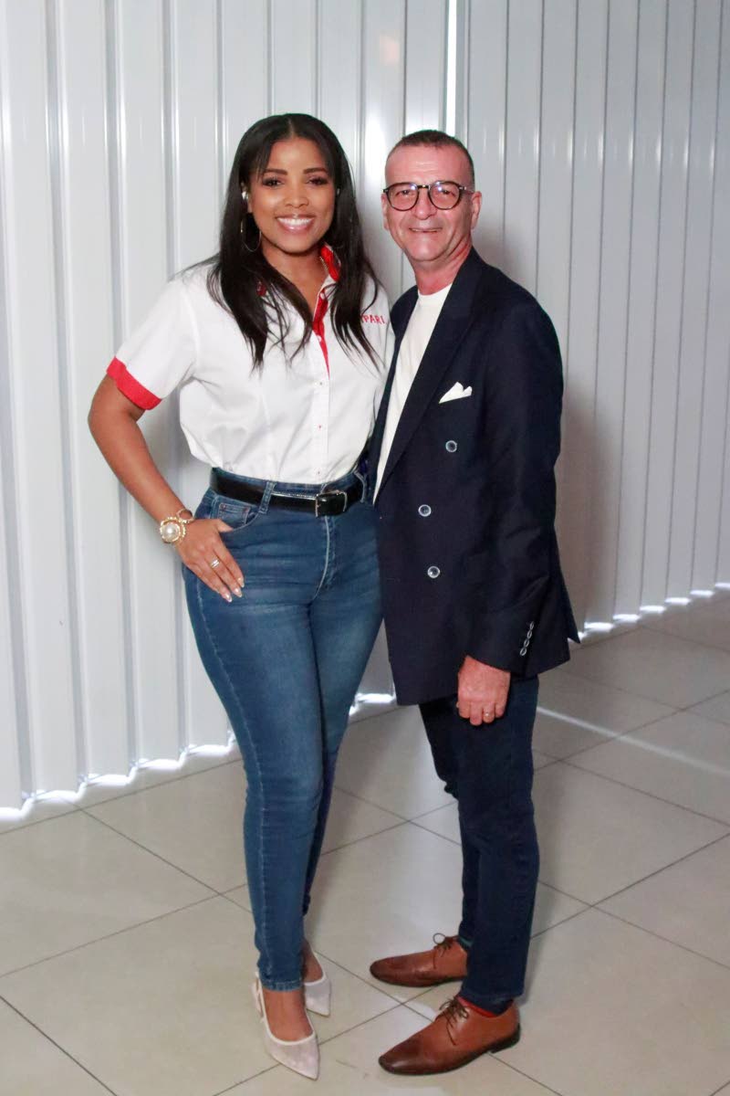 J. Wray & Nephew’s Simone Foster, brand experience manager, and Daniel Caron, managing director, are all smiles for the lens.