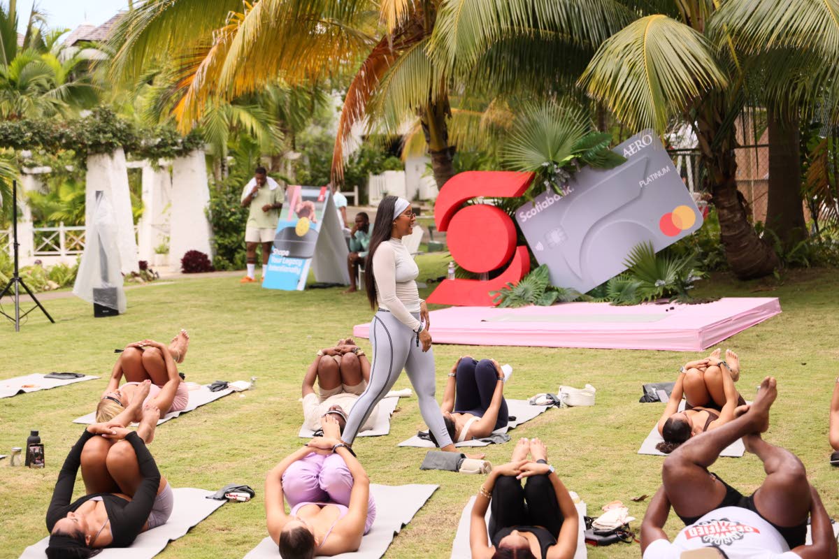 Below: Core Club Founder Victoria Colahar leads a Pilates session at Goblin Hill in Portland, allowing participants to connect with their bodies and nature.