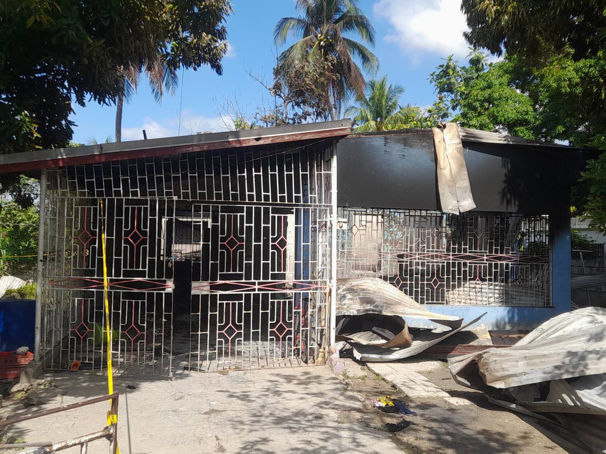 The Spanish Town, St Catherine, home in which 14-year-old Gabriela Wright perished on Wednesday.